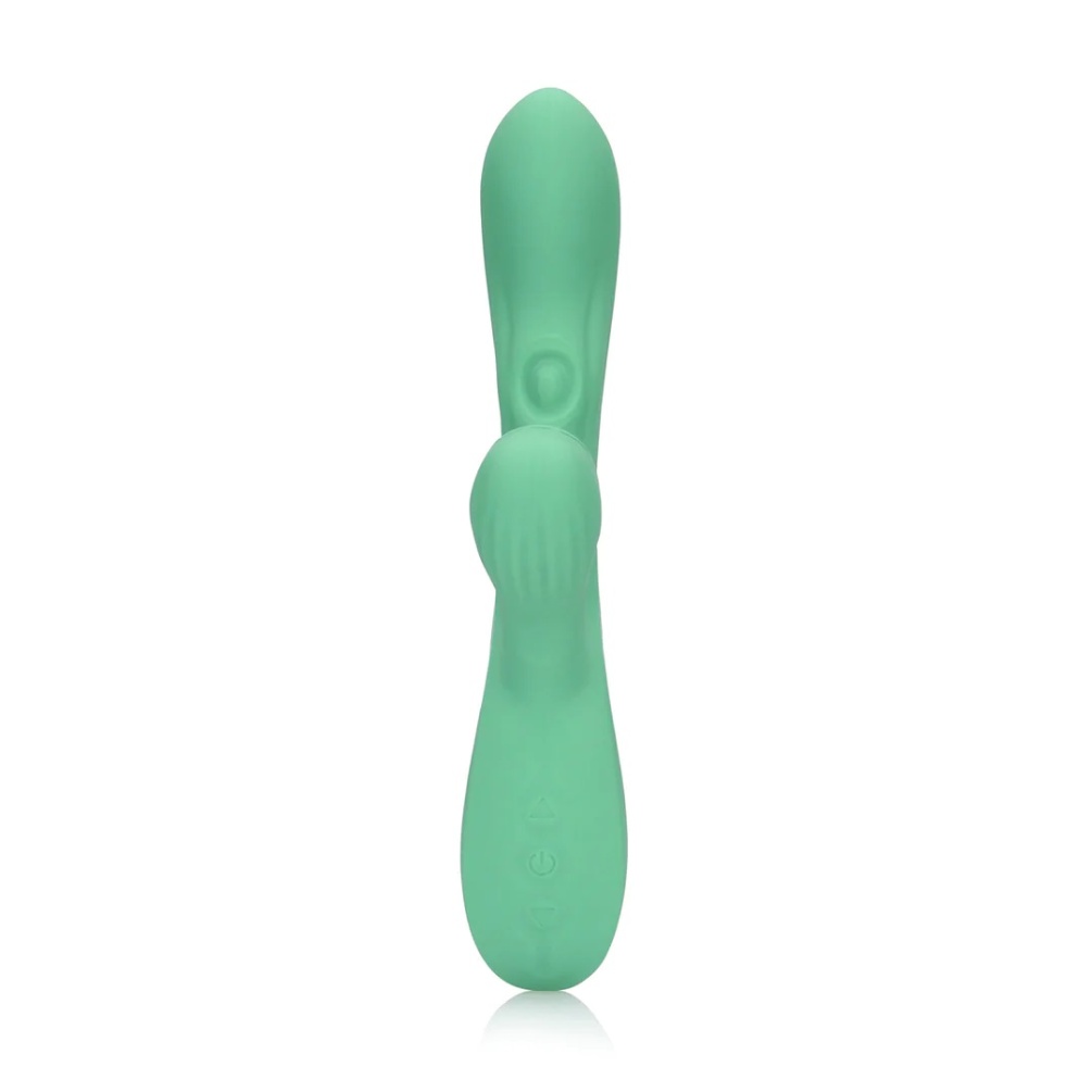 This Pulse Wave and Tongue Flickering Rabbit Vibrator is des... Loveline - Flickering Rabbit Vibrator - Green photo-5