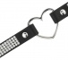 Coquette - Choker Heart Vegan Leather - Black photo-3