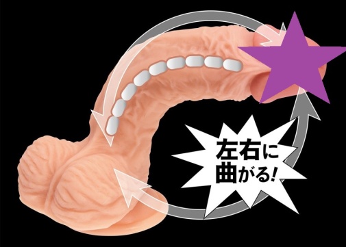 NPG - 可弯曲仿真阳具 21cm - 肉色 照片