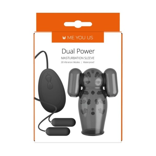 Me You Us - Dual Power Vibro Sleeve - Black photo