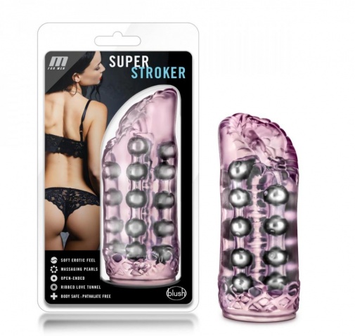 M For Men - Super Stroker 自慰器 - 透明粉红 照片