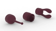Liebe Seele - Bullet Vibrator w Attachment - Wine Red photo
