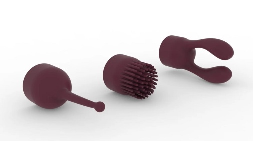 Liebe Seele - Bullet Vibrator w Attachment - Wine Red photo