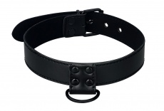 Lovetoy - Bondage Fetish Collar w Leash - Black photo