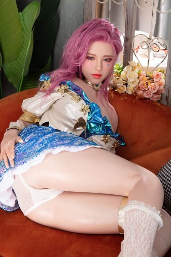 Saner European Realistic Sex Doll, Pink Hair, Ultra Soft Silicone 171 cm (5’6 ft) photo