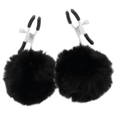 Darkness - Fur Ball Nipple Clamps - Black photo