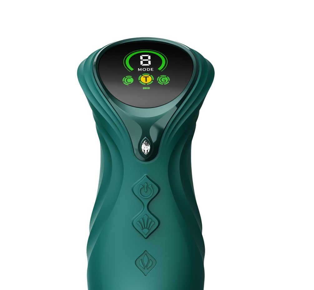 As the first dual-stimulating rabbit massager from the ZALO ... Zalo - Mose 2 Heating Rabbit Thruster - Turquoise Green photo-4