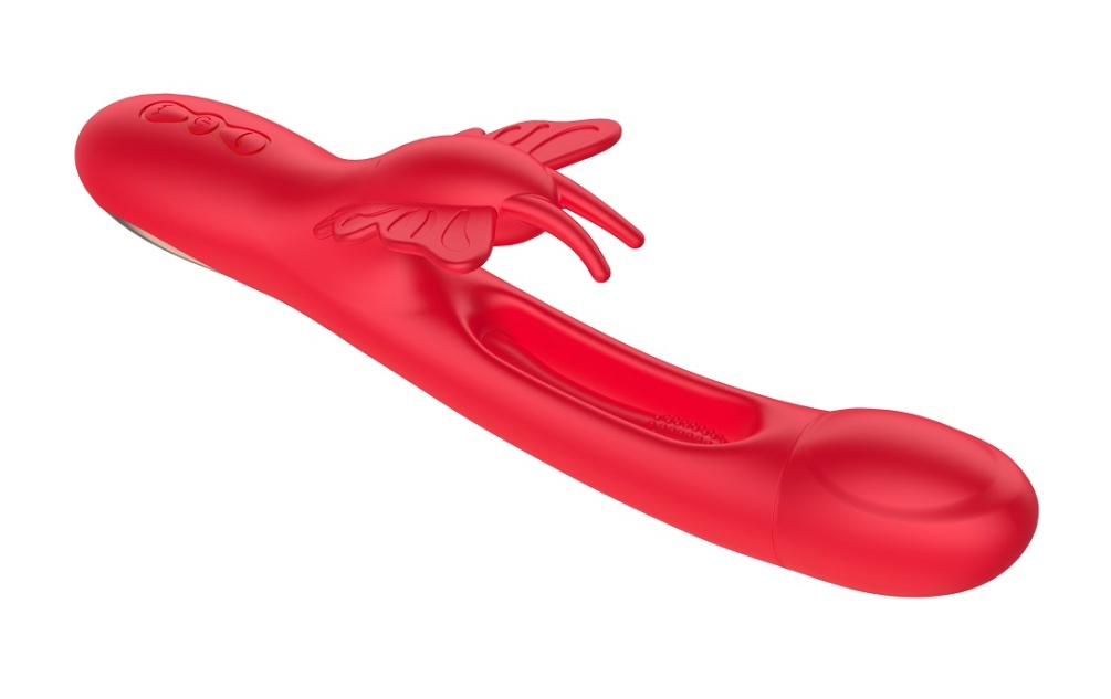 Secwell designed this product as a vibrator with ... Secwell - Butterfly Flicking Rabbit Vibrator - Red photo-8