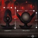 Master Series - Dark Pearl Inflatable Vibro Plug - Black photo-6