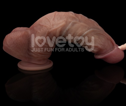 Lovetoy - 10.5" XXL 雙層假陽具 - 啡色 照片