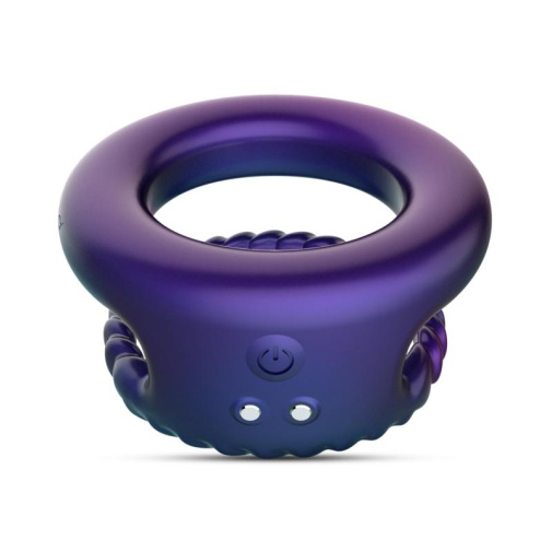 Launch yourself into next-level pleasure with Jupiter, the d... Hueman - Jupiter Vibro Cock & Ball Ring - Purple photo