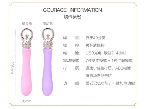 Zalo - Courage Heating G-spot Vibrator - Fairy Pink photo