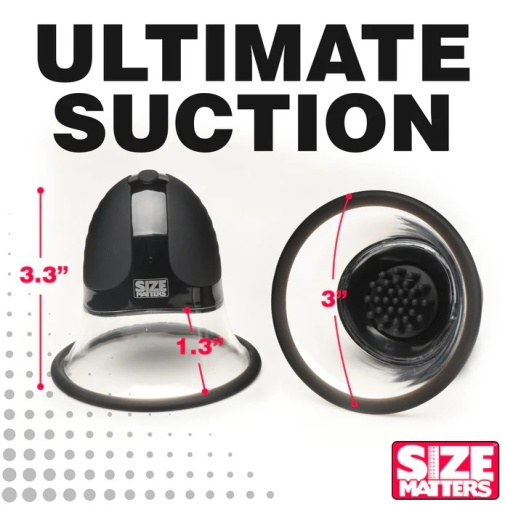 Size Matters - 10X 電動旋轉乳頭吸啜器 - 黑色 照片