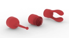 Liebe Seele - Bullet Vibrator w Attachment - Red photo