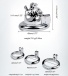 MT - Dragon Chastity Cage 50mm - Silver photo-6