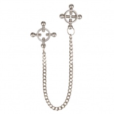 CEN - 4-Point Nipple Press w Chain - Silver photo