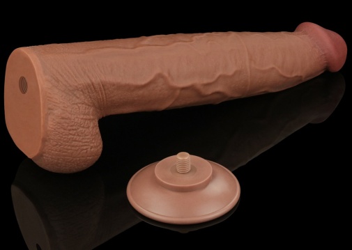 Lovetoy - 13.5" Sliding Skin Dildo - Brown photo