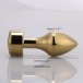 MT - 后庭塞 107x40mm - 金色/黄色 照片-4