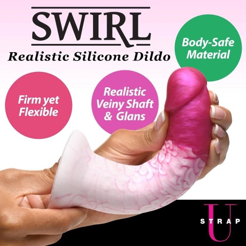 Strap U - Real Swirl Dildo - Pink 照片