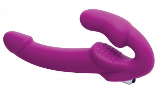 Strap U - Vibrating Strapless Silicone Strap-on Dildo - Pink photo