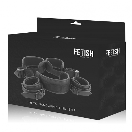 Fetish Submissive - 开腿束缚套装 - 黑色 照片