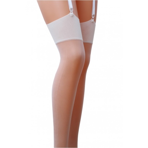 Passion - ST001 Stockings - Ecru - 1/2 photo