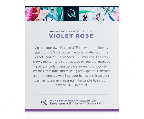 Exotiq - Massage Candle Violet Rose - 200g photo