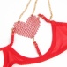 Ohyeah - Chain Heart Mesh Bra Set - Red - L photo-12