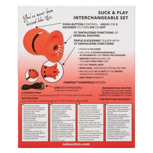 CEN - French Kiss Suck & Play Set - Red photo