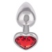 CEN - Jewel Ruby Heart Anal Plug S - Red photo