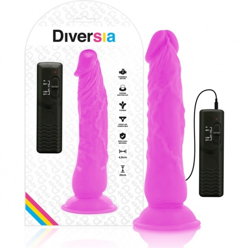 Diversia - Flexible Vibro Dildo 21cm - Purple photo