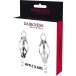 Darkness - Nifty Nipple Clamps w Chain - Silver photo-4