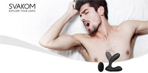 SVAKOM - Vick Remote Control Prostate Perineum Vibrator - Black photo