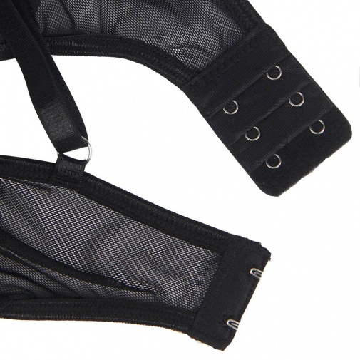 Ohyeah - Hollow Out Restraint Teddy - Black - XL photo