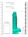 RealRock - 8" 仿真假阳具连阴囊 - 绿色 照片-7