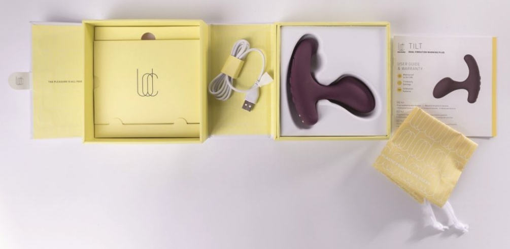 Tilt was uniquely designed to be versatile, vibrating, and t... Lora DiCarlo - Tilt Dual Warming Vibro Plug - Plum photo-15