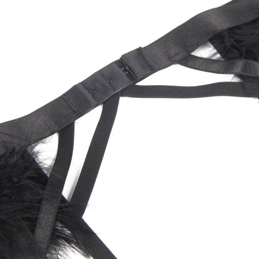 Ohyeah - Feather Underwire Set - Black - M photo