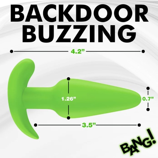 Bang! - 21X Glow Butt Plug - Green photo