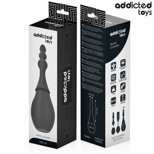 Addicted Toys - #4 旅行裝灌腸器 - 黑色 照片