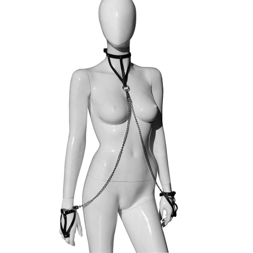 Kiotos - Leather Handcuffs w Collar photo