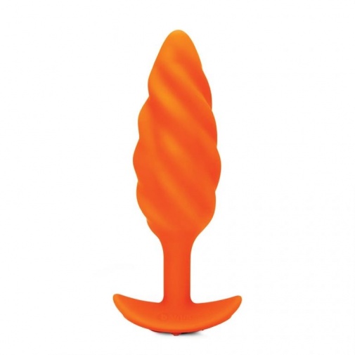 B-Vibe - Swirl Texture Plug - Orange photo