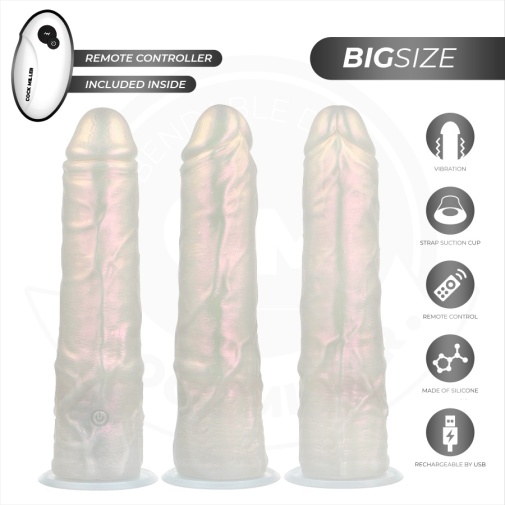 Cock Miller - 21.5cm 可遥控 发光震动假阳具 - 珍珠色 照片
