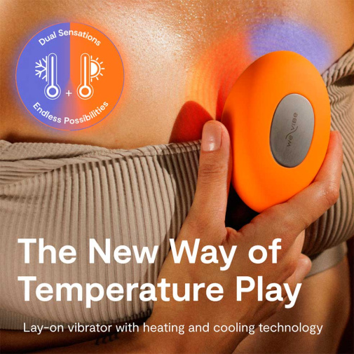 Temp 是一款貼面式(lay-on)振動器,設計為在身體表面提供溫度與振動的雙重感官刺激。它結合可即時加熱與降... We-Vibe - Temp 可調節冷熱感按摩器 - 橘紅色 照片