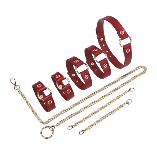 MT - Flower Stone Bondage Set - Red photo