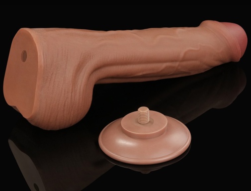 Lovetoy - 11.5" Sliding Skin Dildo - Brown 照片