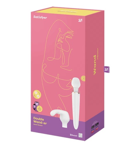 Satisfyer - Double Wand-er APP 智能遙控 按摩棒 - 白色 照片