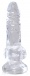 King Cock - 4" 仿真假阳具连睾丸 - 透明 照片-3