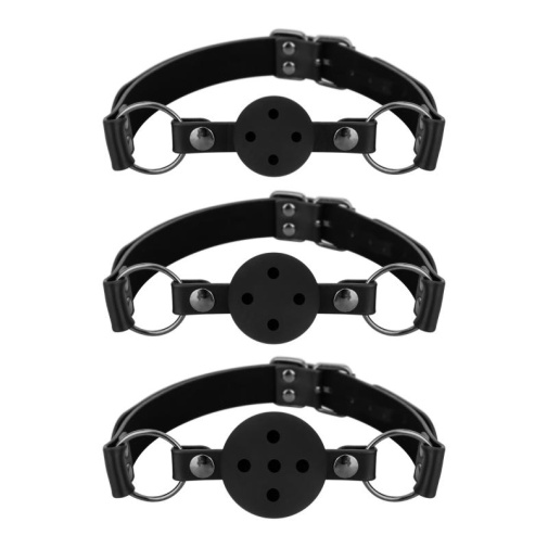 Discover the ultimate control and submission with this set o... Bedroom Fantasies - Ball Gags 3 pcs - Black photo