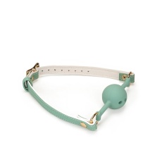 Liebe Seele - Fairy Goat Leather Ball Gag - Green photo