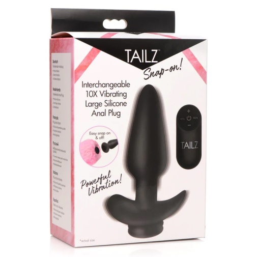 Tailz - Snap-On Vibro Anal Plug L - Black photo